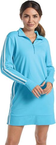 Vevo Active Women's Long Sleeve 1/4 Zip Track Dress in Saudi Arabia