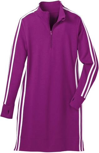Vevo Active Women's Long Sleeve 1/4 Zip Track Dress in Saudi Arabia