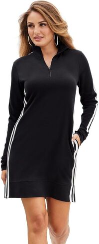 Vevo Active Women's Long Sleeve 1/4 Zip Track Dress in Saudi Arabia