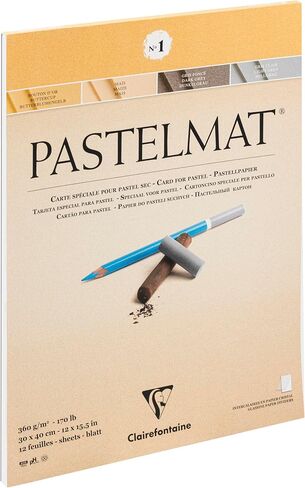 Clairefontaine 30 x 40 cm Pastelmat Glued Pad in Assorted Colours in Kuwait