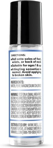 Wink Well Magnesium Gel Roller-Calming Relaxation and Muscle Soothing for Kids and Adults-Nighttime Formula-Apply to feet, Restless Legs, arms, Neck, feet and Back 5 oz Concentrate Gel in Saudi Arabia
