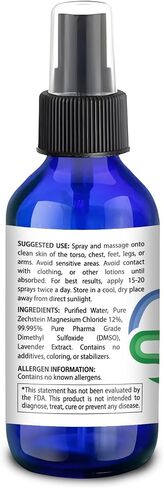 DMSO Magnesium Oil Spray with 30% Pure DMSO Pharmaceutical Grade- Vegan Lavender Massage Blend for Muscle Relaxation, Mood Ease, & Joint Comfort- 30/70 DMSO Magnesium Mixture in Saudi Arabia