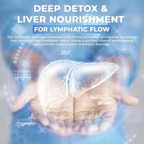 Lymphatic Drainage Supplement with Echinacea, Dandelion, Burdock, Bromelain, Cleavers & Milk Thistle | Liver Detox Cleanse, Immune System Support, 90 Capsules in Saudi Arabia