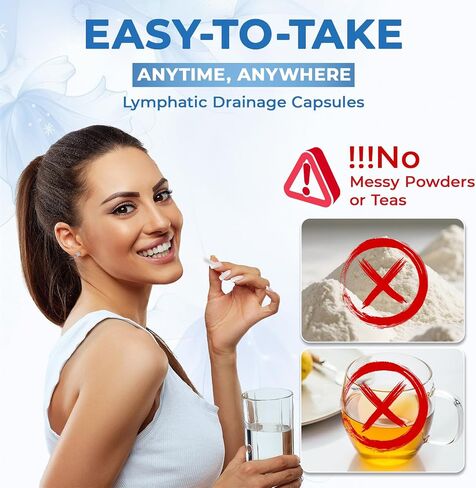 Lymphatic Drainage Supplement with Echinacea, Dandelion, Burdock, Bromelain, Cleavers & Milk Thistle | Liver Detox Cleanse, Immune System Support, 90 Capsules in Saudi Arabia
