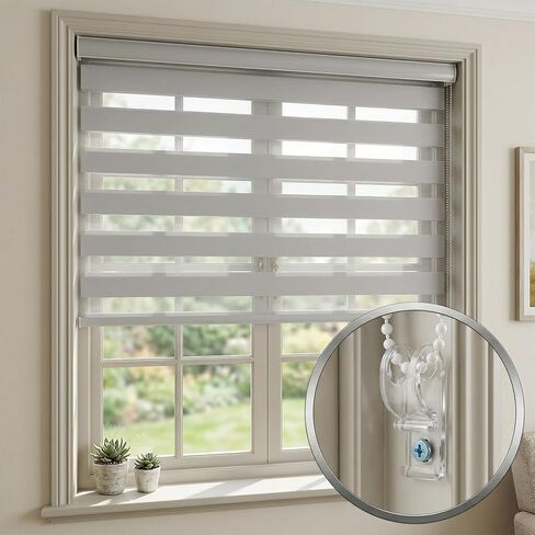 8 PCS Curtain P Blind Cord Holder Clip, Roller Shade Clear Safety Chain and Cord Guide Fixation Hook Bead Chain Tension Device for Roller Blinds and Shades in Saudi Arabia