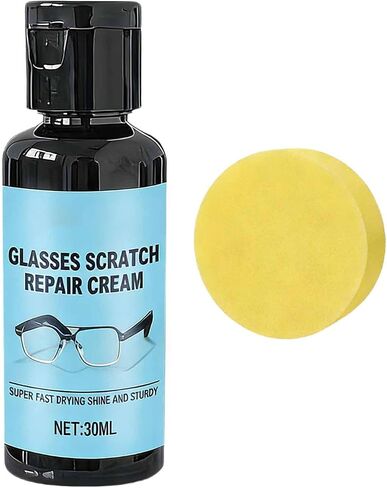Glasses Scratch Remover For Spectacles, Glass Scratch Repair For Lenses, Glasses Lens Scratches Remover, 30ml Eyeglass Cleaner Spray With Sponge, For Camera Screen Watch Phone Windshield Travel Daily in Kuwait