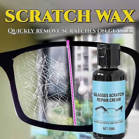 Glasses Scratch Remover For Spectacles, Glass Scratch Repair For Lenses, Glasses Lens Scratches Remover, 30ml Eyeglass Cleaner Spray With Sponge, For Camera Screen Watch Phone Windshield Travel Daily in Kuwait