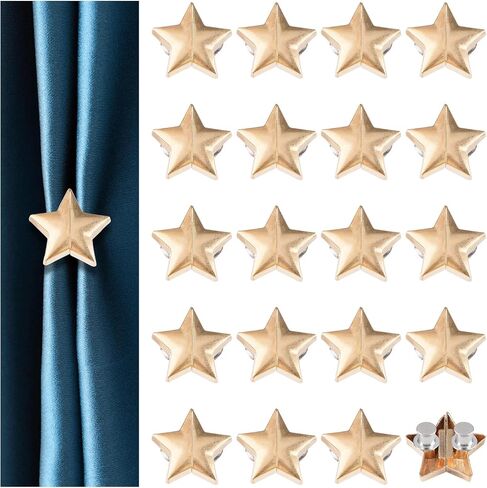 8 Pairs Heart-Shaped Magnetic Curtain Closure Decorative Detachable Drape Buckle for Indoor Outdoor Use Keep Curtains Closed Prevent Light Leakage (Gold) in Kuwait