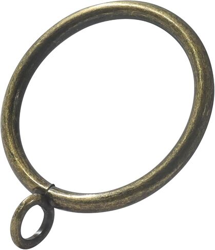 50 Packs Curtain Rings with Eyelets, Heavy Duty Metal Drapery Rings for Pinch Pleat Curtains, 1.5 Inch Inner Diameter Fits Up to 1.2 Inch Curtain Rod, Antique Bronze in Kuwait