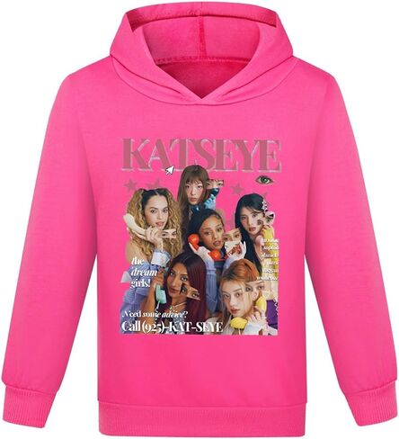 KATSEYE Merch الفتيات هوديي الاطفال كم طويل البلوز مانون صوفيا دانييلا الموسيقى لباس غير رسمي البلوز القمم in Kuwait