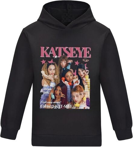 KATSEYE Merch الفتيات هوديي الاطفال كم طويل البلوز مانون صوفيا دانييلا الموسيقى لباس غير رسمي البلوز القمم in Kuwait