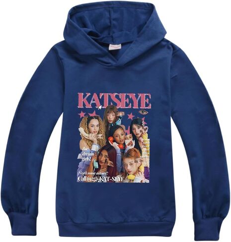KATSEYE Merch الفتيات هوديي الاطفال كم طويل البلوز مانون صوفيا دانييلا الموسيقى لباس غير رسمي البلوز القمم in Kuwait