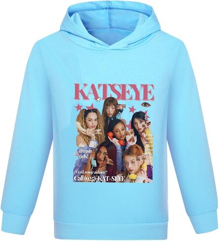 KATSEYE Merch الفتيات هوديي الاطفال كم طويل البلوز مانون صوفيا دانييلا الموسيقى لباس غير رسمي البلوز القمم in Kuwait
