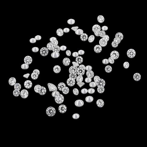 GEMHUB Loose CVD Diamond 1 mm Round Cut 9 Pcs Certified DEF Color VS/VVS Clarity | Lab Grown Diamond for Jewelry Making and Custom Designs in Kuwait