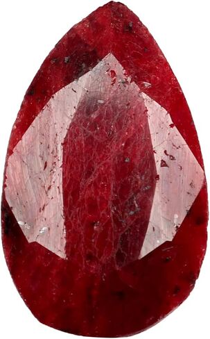 REAL-GEMS ياقوت أحمر دم طبيعي فضفاض 18 قيراط. قطع كمثرى ممتازة أحجار كريمة مفكوكة AXG-397 in Kuwait
