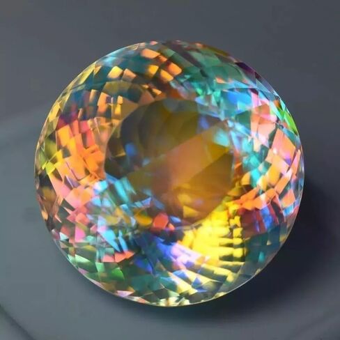 Natural 50 Ct+ Mystic Topaz brazilian Round Cut Certified Loose Gemstone for Jewellery Making in Saudi Arabia