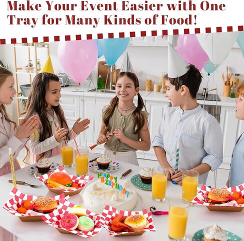 1000 Pieces Disposable Brown Paper Food Tray and Grease Proof Deli Liner, Heavy Duty 2 lb Coated Paperboard Food Boats and Wax Paper Holds Nacho, Taco, Hot Dog and More for Picnics Carnivals Birthday in Kuwait