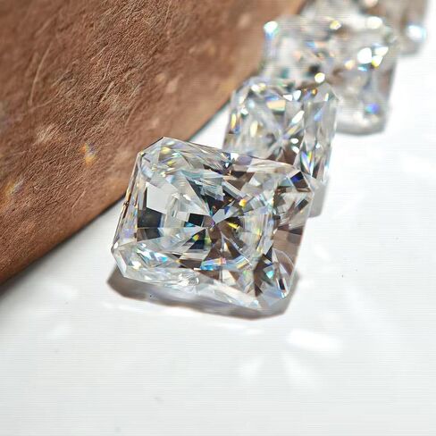 Radiant Cut Moissanite Loose Stone D Color VVS1 Excellent Cut Lab-Created with Certificate Brilliant Sparkle in Saudi Arabia