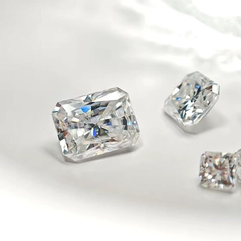 Radiant Cut Moissanite Loose Stone D Color VVS1 Excellent Cut Lab-Created with Certificate Brilliant Sparkle in Saudi Arabia