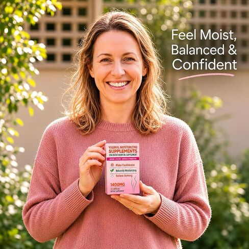 Vaginal Moisturizing Supplement for Women, Sea Buckthorn Oil, Omegas 3, 6, 7, and 9, Vitamins A and E, 100% Natural Formula, 60 Supplements in Saudi Arabia