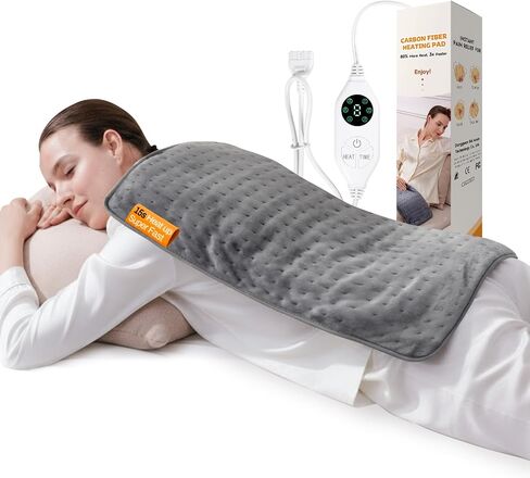 High-Heat Boost & Rapid Heat-Up XL Heating Pad for Back/Neck/Shoulder Pain Relief, Electric Pad for Period Cramps/Sore Muscles, Birthday Gifts for Women,Men (Summer Night Grey, 12"x24") in Saudi Arabia