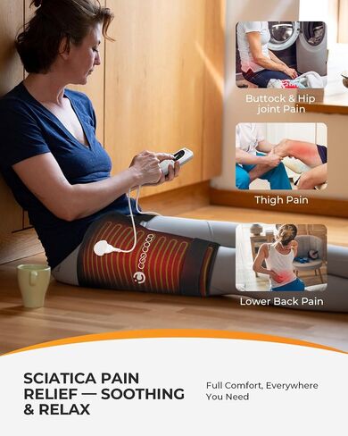 CooCoCo Hip Heating Pad for Hip Pain Relief, FSA Eligible Electric Hip Brace for Sciatica Pain Relief, Upgraded Heating Speed and Larger Heating Area, 6 Heating Levels, Auto-Off Timer, Hsa Store in Kuwait