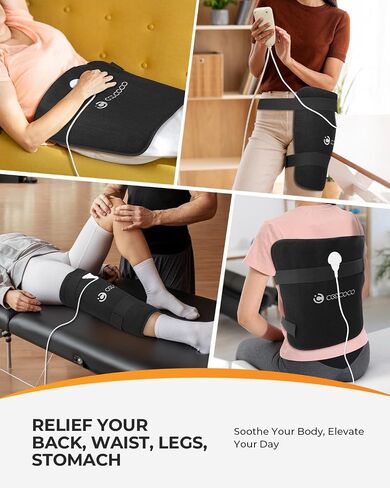CooCoCo Hip Heating Pad for Hip Pain Relief, FSA Eligible Electric Hip Brace for Sciatica Pain Relief, Upgraded Heating Speed and Larger Heating Area, 6 Heating Levels, Auto-Off Timer, Hsa Store in Kuwait
