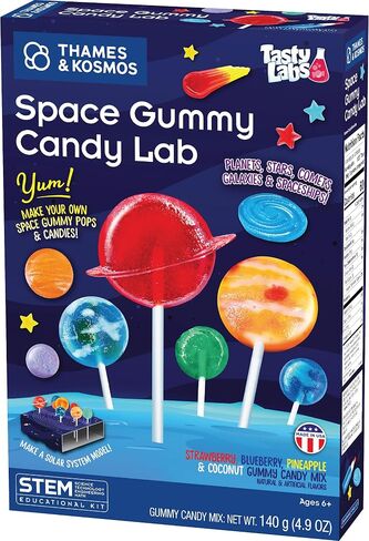 Thames & Kosmos Space Gummy Candy Lab | Tasty Labs STEM Experiment Kit, Make Space-Themed Gummy Pops & Candies, Explore Chemistry in Cooking, Safe to Eat, Made in USA, Food Ingredients Included in Saudi Arabia