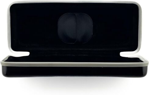 Eyeglasses Case with AirTag Compatible Holder | Metal Exterior & Soft Inner Velvet Fabric Shell Frame | Premium Protective Storage for Glasses | Modern Professional Slim Design | Black in Saudi Arabia