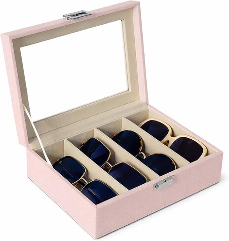 UnionPlus Sunglasses Organizer, 4/8 Slots Eyewear Storage Box, Glasses Case Collector for Sunglasses Eyeglasses in Saudi Arabia