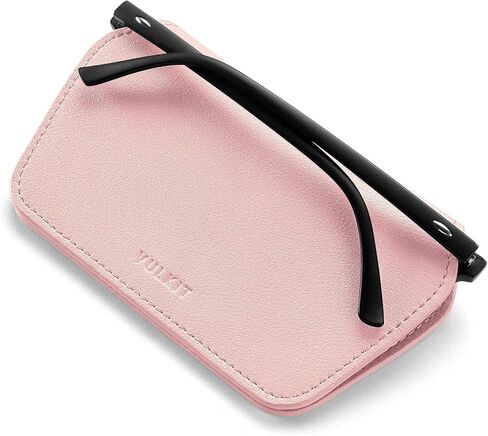 VULKIT Leather Glasses Case, Ultra Slim Sunglasses Case, Two Fixed Modes, Fits Most Eyeglasses & Sun Glasses in Kuwait