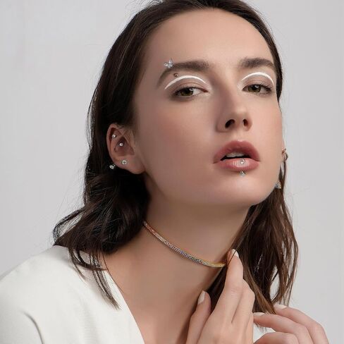 Eyebrow Rook Piercing Jewelry with Tools 16G Stainless Surgical Steel Rook Earrings Curved Barbell Eyebrow Rings Vertical Labret Lip Surface Tragus Frog Eyes Piercing Jewelry in Saudi Arabia