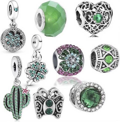 Doyafer 9 Pack Charms Silver Pendant for Pandora Bracelets and Necklaces Charms for Women's Necklace Bracelet Birthday Holiiday Jewelry Gift For Mom's Gift in Saudi Arabia