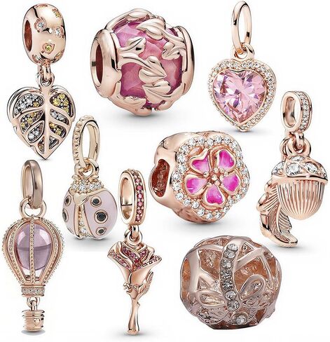Doyafer 9 Pack Charms Silver Pendant for Pandora Bracelets and Necklaces Charms for Women's Necklace Bracelet Birthday Holiiday Jewelry Gift For Mom's Gift in Saudi Arabia