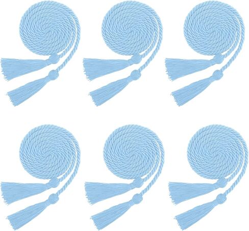 Graduation Cords, 6 Pcs Multiple Colors Graduation Honor Cords Bulk Graduation Tassel Cords, 67" Long Honor Braided Cords for 2026 Graduation Decorations Bachelor Gown for Master Doctoral Students in Saudi Arabia