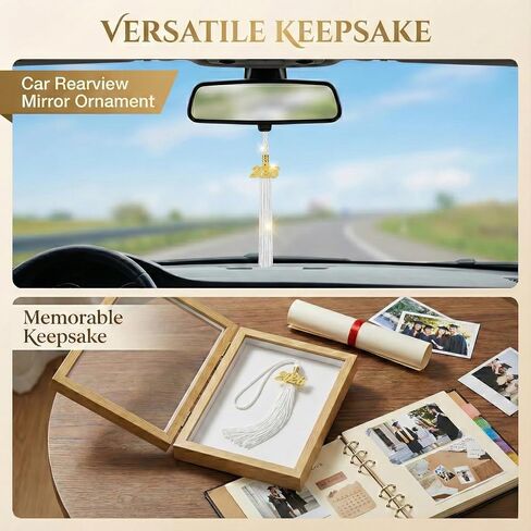 2026 Tassel Graduation, 2026 Graduations Cap White Tassels with 2026 Gold Charms for Stole Grad Cap Hat Graduate Accessories Ceremonies Memorial Regalia Decorations in Saudi Arabia