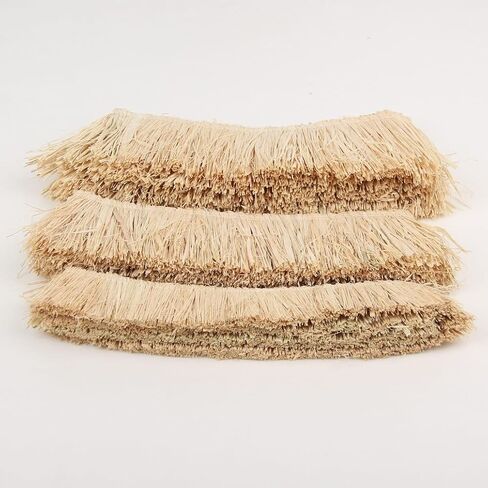 Rustic Natural Raffia Grass Tassel Fringe Trim Straw Craft Decoration for Home Wall Hanging Wedding Party DIY Crafts (L) in Saudi Arabia