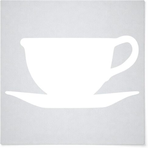 Tea Cup Reusable Mylar Stencil - Art Craft Supplies 4 Inch in Saudi Arabia