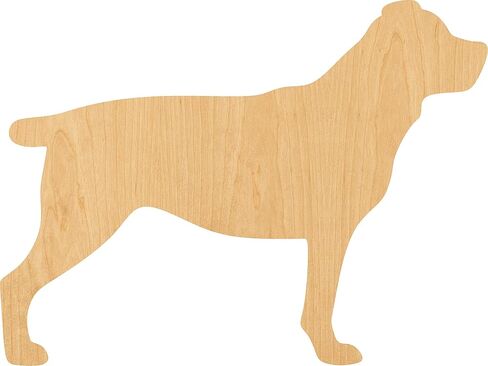 Rottweiler Laser Cut Out Wood Shape Craft Supply - 4 Inch in Saudi Arabia