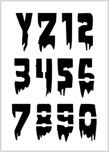 DRIPPING BLOOD Alphabet Stencil 2 Inch Vampire Halloween Font Letters Uppercase Set S1214 in Saudi Arabia