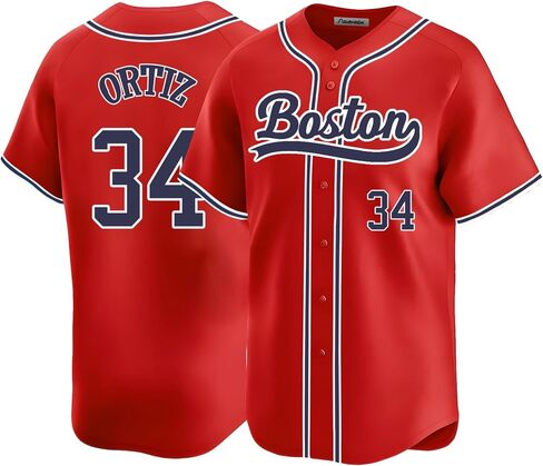 Custom Mens/Women/Youth Boston Baseball Stitched T-Shirt for Sports Fan in Saudi Arabia