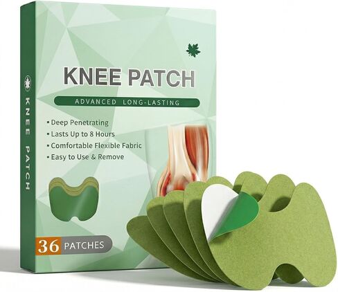 Original Herbal Knee Patches, Self-Heating Wormwood Warm Compress for Stiff Joints & Tired Muscles, Ergonomic Long-Lasting Mobility Support Sticker for Adults & Seniors 36-Pack in Kuwait
