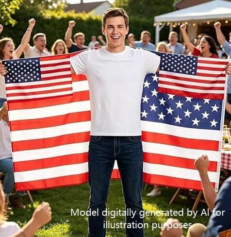 Patriotic Wearable Flag Cape, USA & Brazil National Flag Cloak Costume for Adults, World Cup & 4th of July Party Accessories in Saudi Arabia