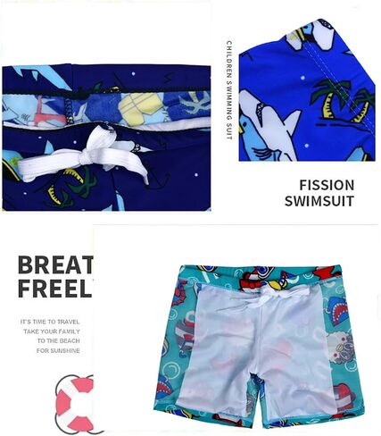 2-Pack Boys Swimming Trunks Toddler Dinosaur Swim Shorts Kids Swimwear Bathing Suit in Saudi Arabia