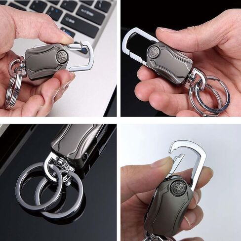 Multi-Function Keychain for Men - Dual Key Ring Organizer with Bottle Opener, Phone Stand & Fidget Spinner，Llaveros para Hombres Car Key Chain. in Saudi Arabia