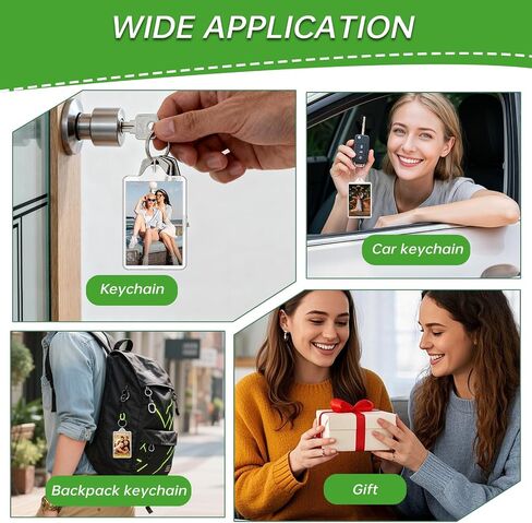 12 Pcs Photo Keychain (2.3 x 3.3inch) Transparent Picture Keychain, Acrylic Photo Insert Keychain DIY Personalize Favor Graduation Gift - Suitable for Photo Size 2 inch x 3 inch in Saudi Arabia