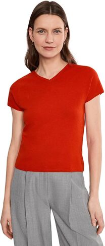 Vince High V-Neck Short Sleeve in Kuwait