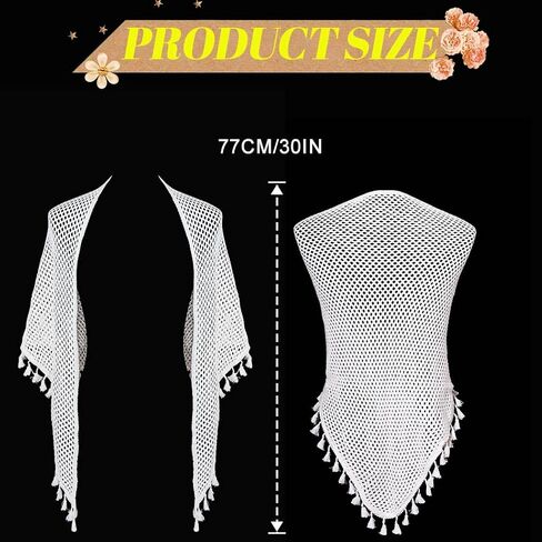 JAKAWIN Mesh Shawl Wraps Beige Cape Boho Hip Scarf for Women in Kuwait