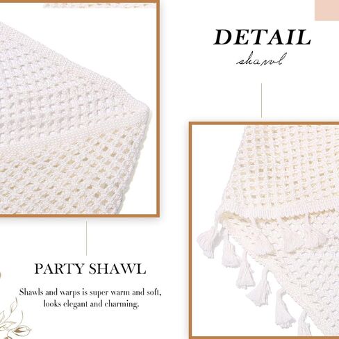 JAKAWIN Mesh Shawl Wraps Beige Cape Boho Hip Scarf for Women in Kuwait