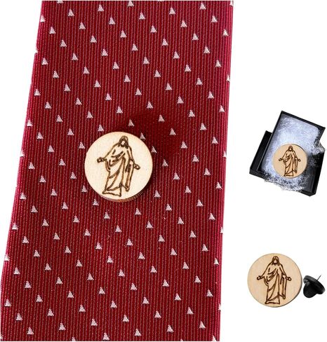 Jesus Christ Tie Tack Pin for Men Boys | Christian Baptism Gift Religious Suit Accessory | Christus Lapel Pin for Church Missionary Easter Gift Fathers Son in Kuwait